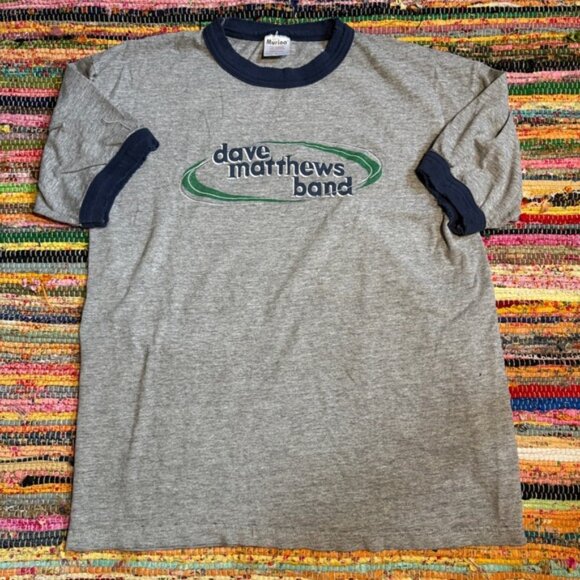 Vintage Dave Matthews Band Ringer T-Shirt – Made in USA – Size L - Picture 4 of 8